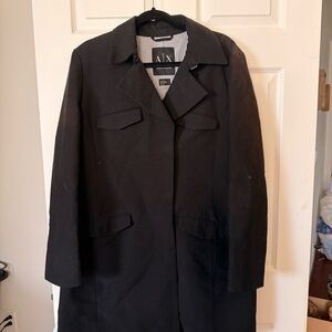Armani Exchange Black Trench Coat